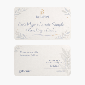 Giftcard Corte Mujer + Lavado Simple + Brushing u Ondas